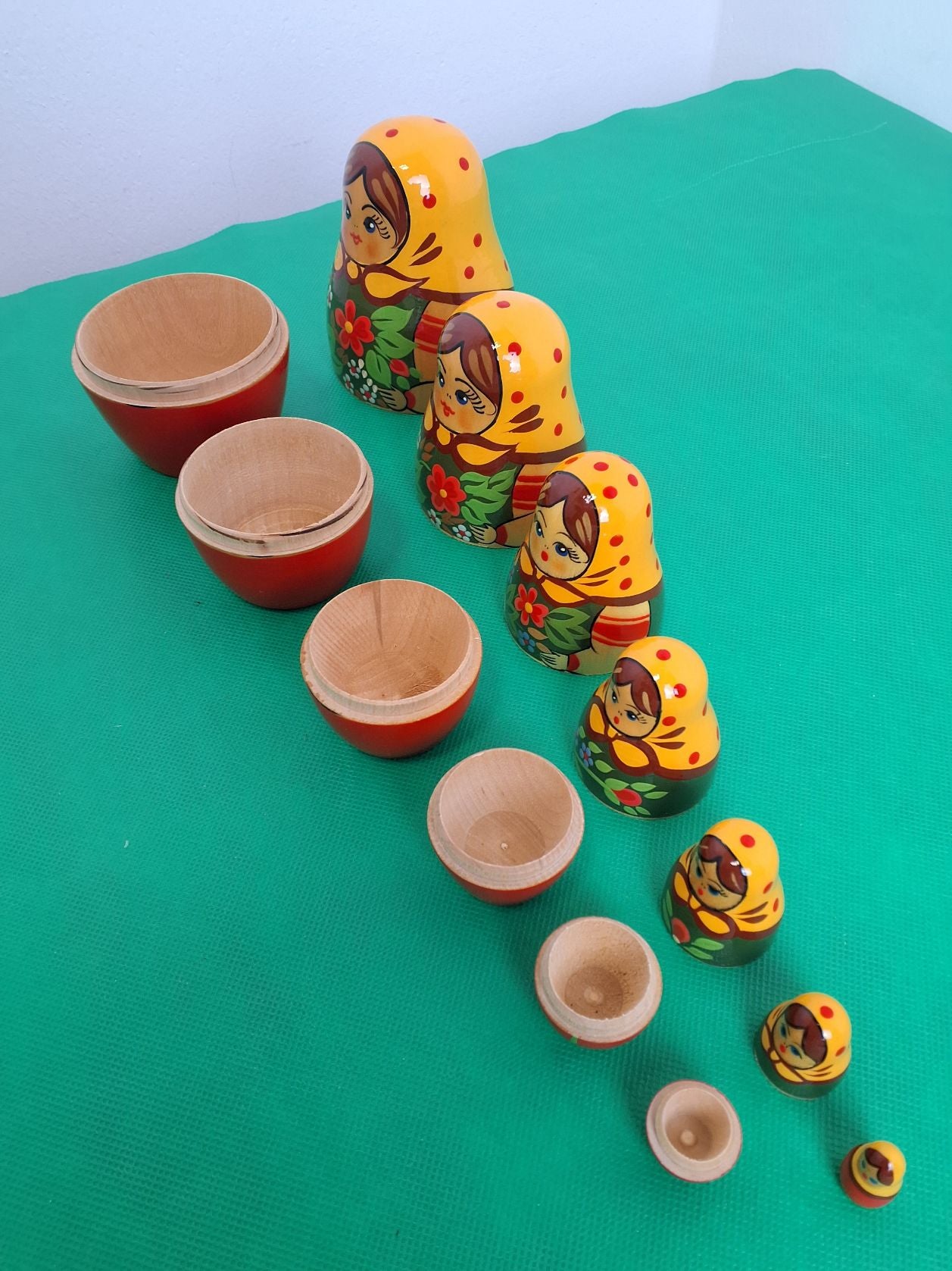 Traditionel Babushka 6 dukker