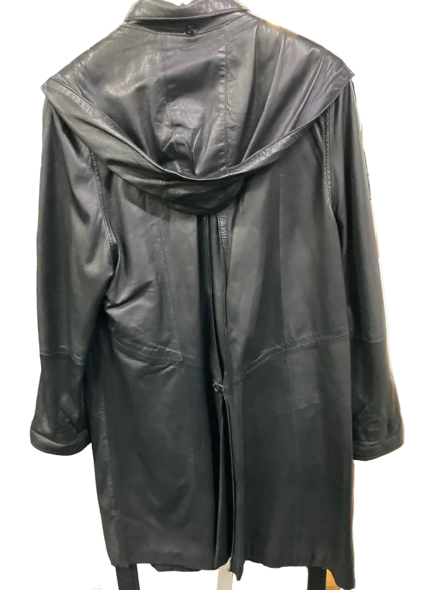 Broch Leather lang jakke