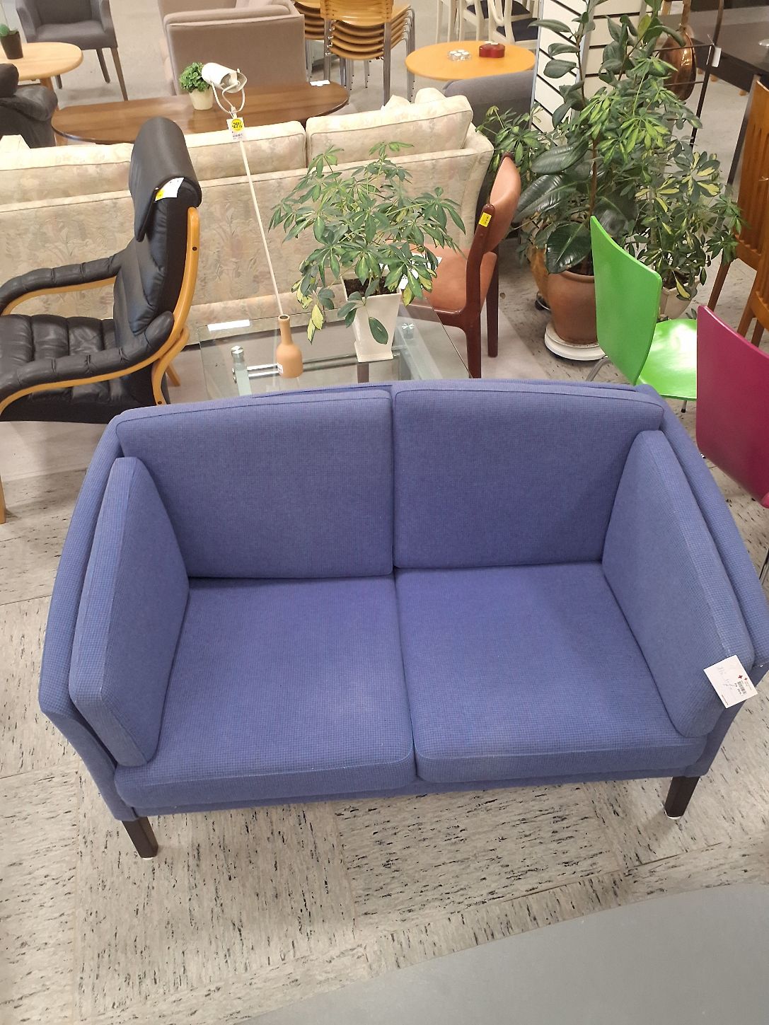 2 PS blå sofa