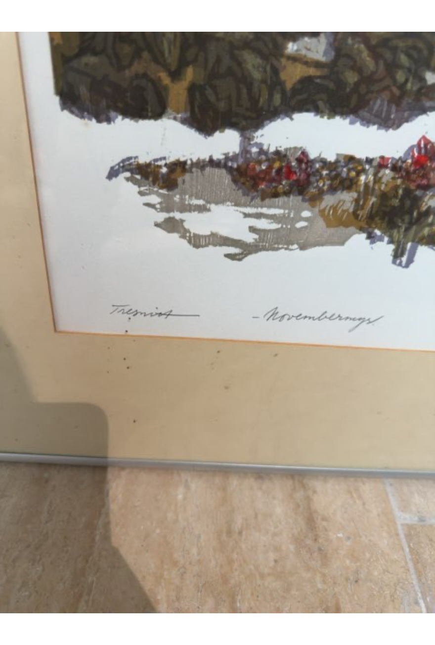 Maleri med en skov