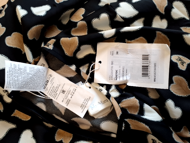Max Mara 'Nostoc ' Heart Print Kjole
