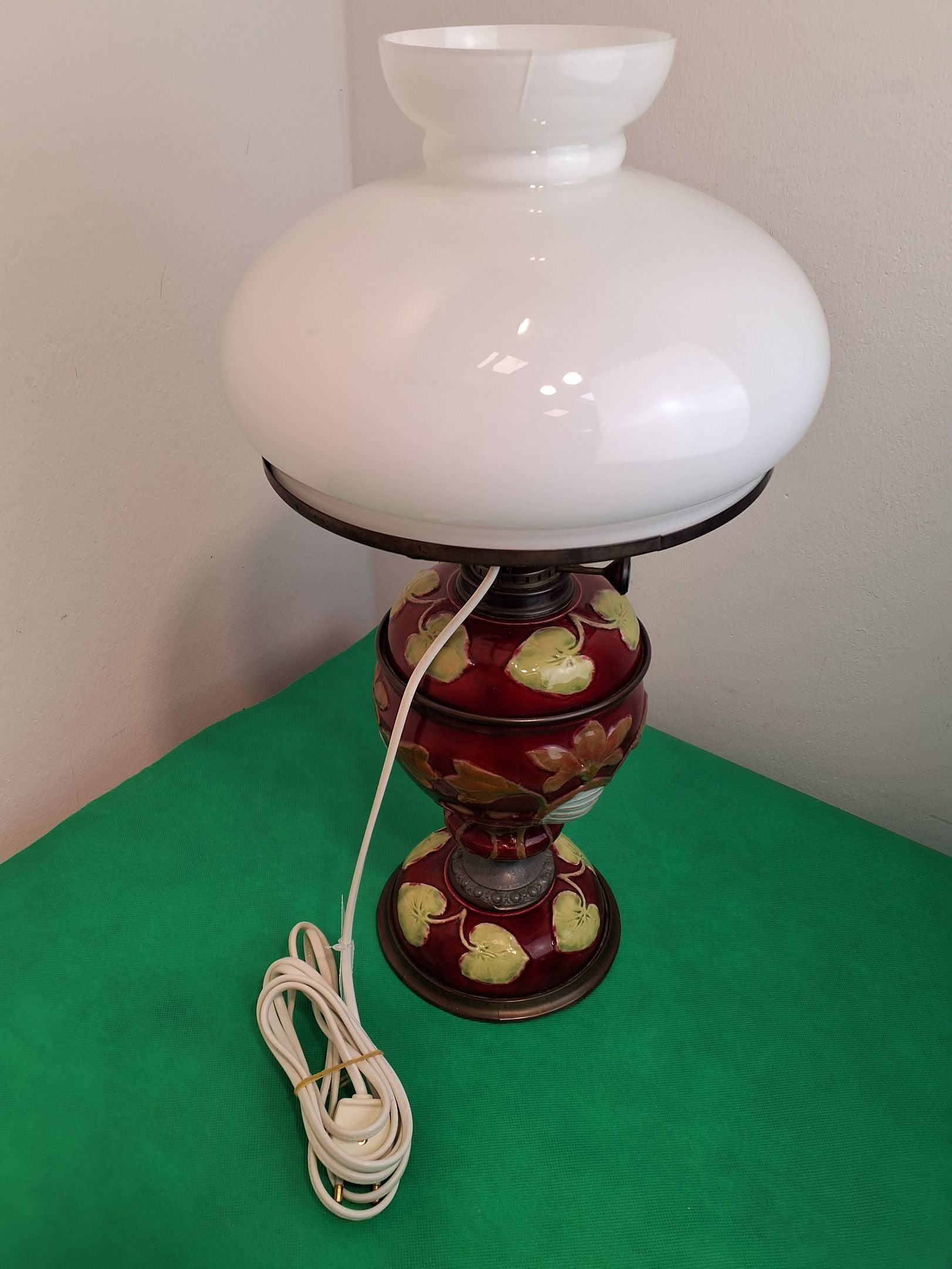 Vintage lampe grønne blade