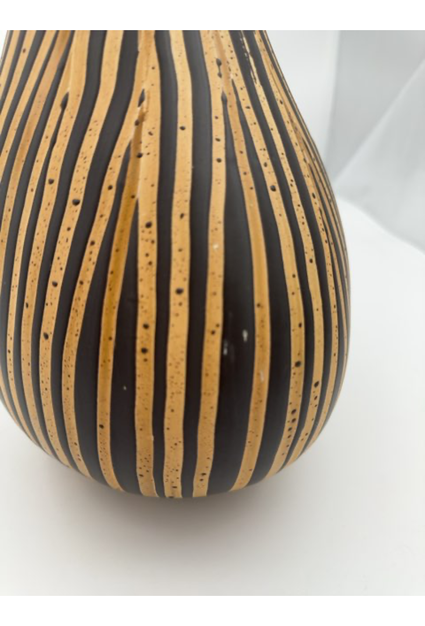 Aluminia vase i brændte farver
