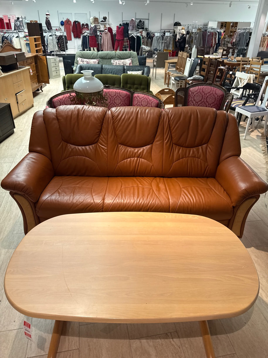 Lædersofa i okselæder "Hjort Knudsen"