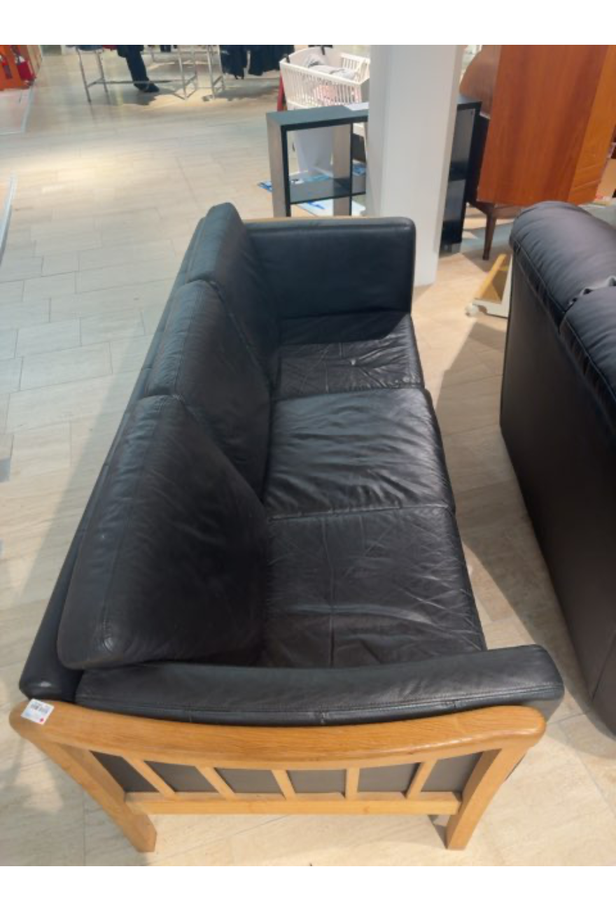 Sort sofa 3 Pers.