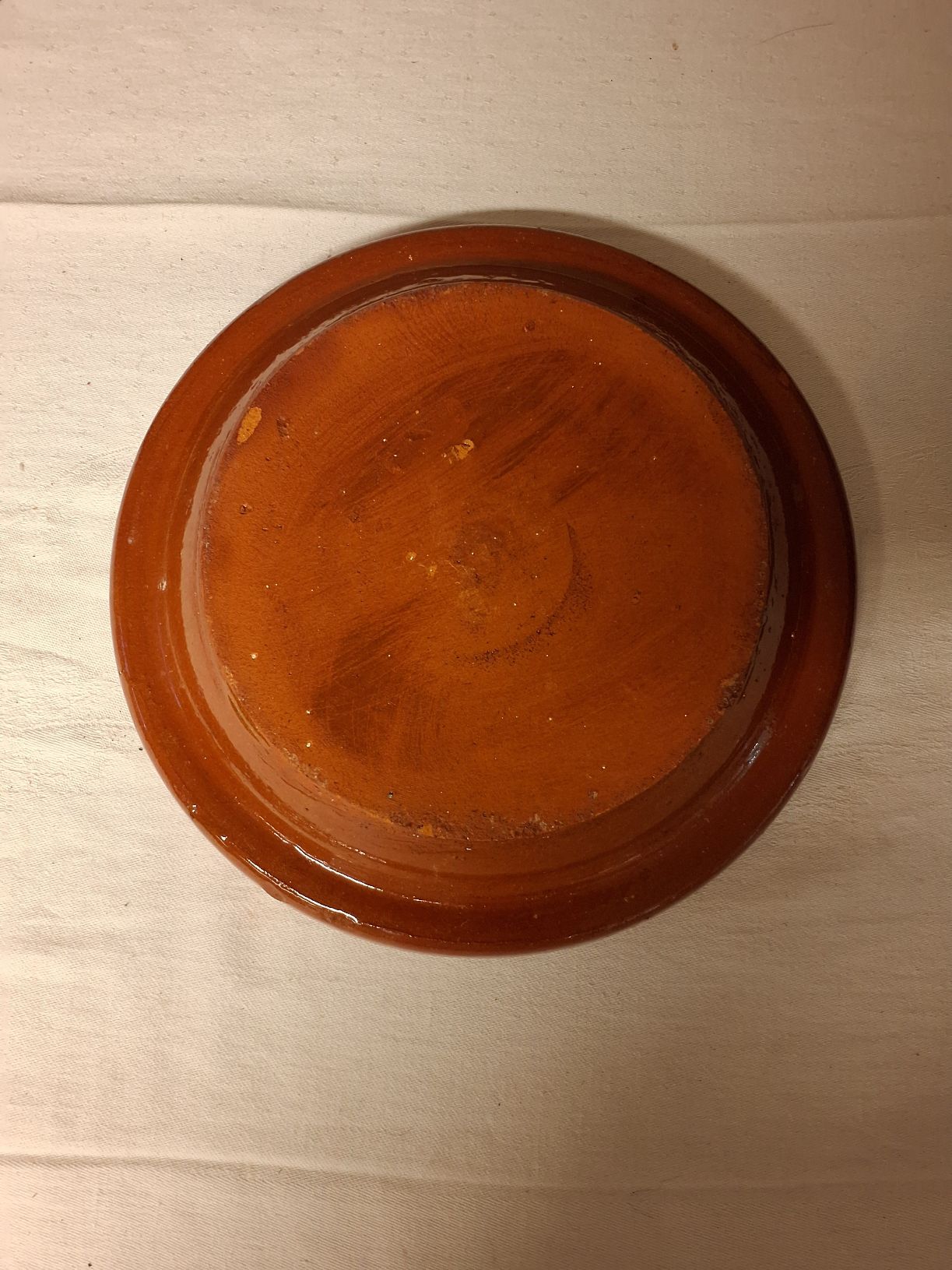 Terracota tagine med farverigt håndmalet motiv