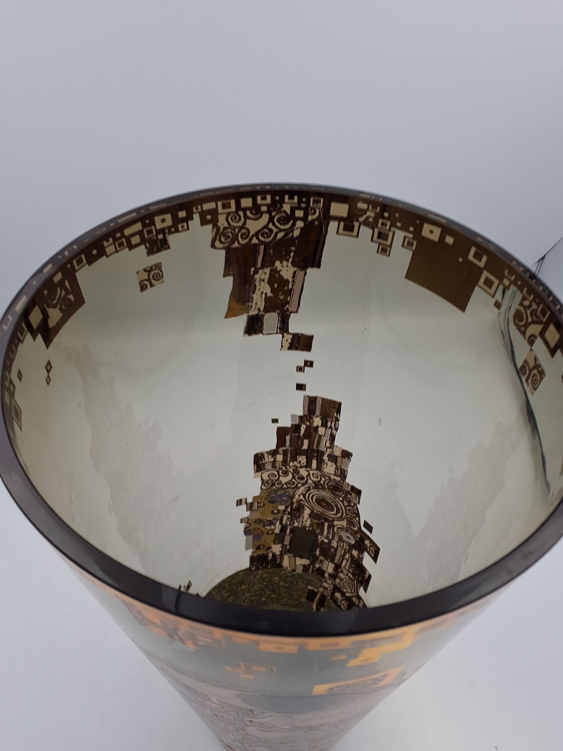 Glasvase med Gustav Klimt motiv, Kysset