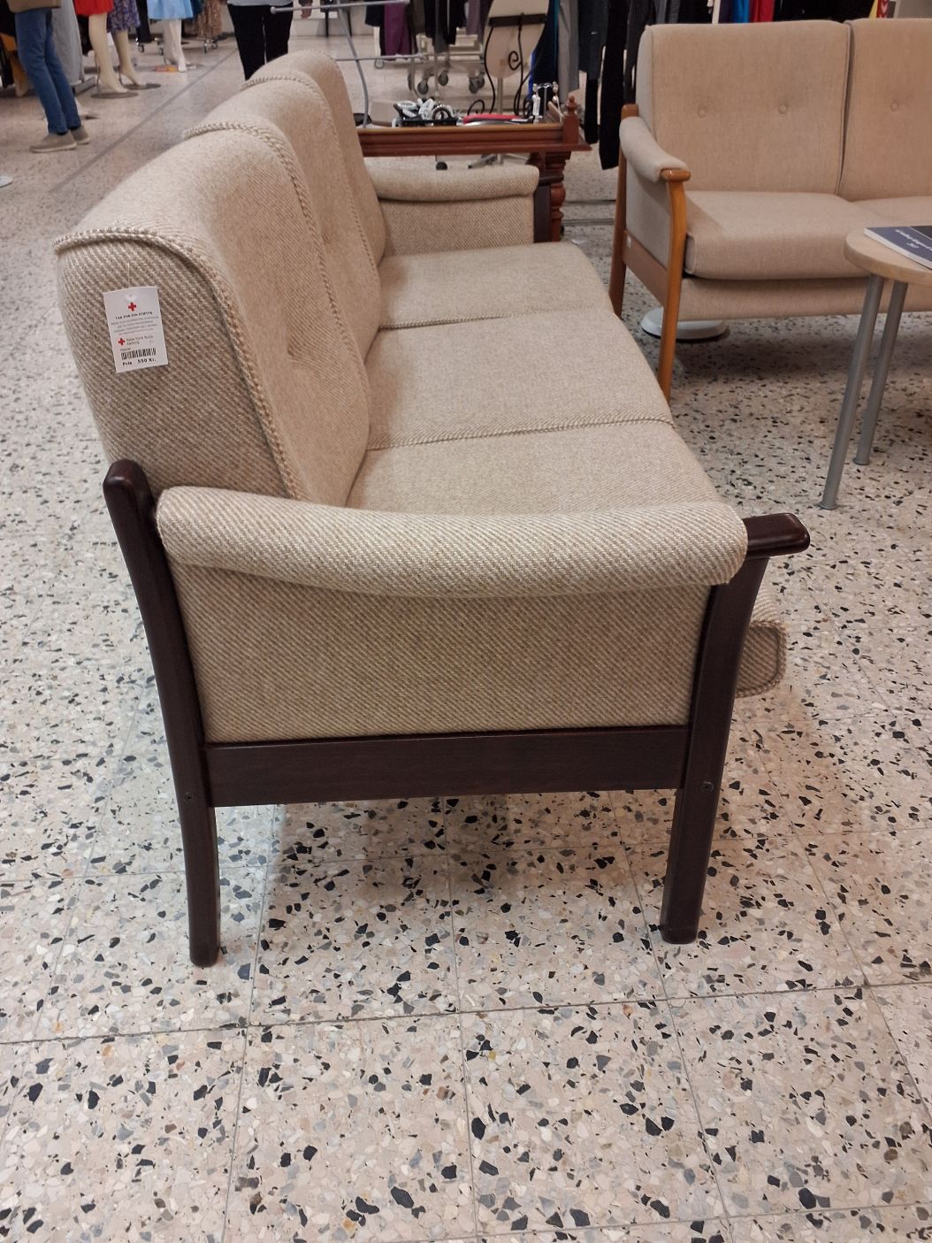 3 personers sofa beige