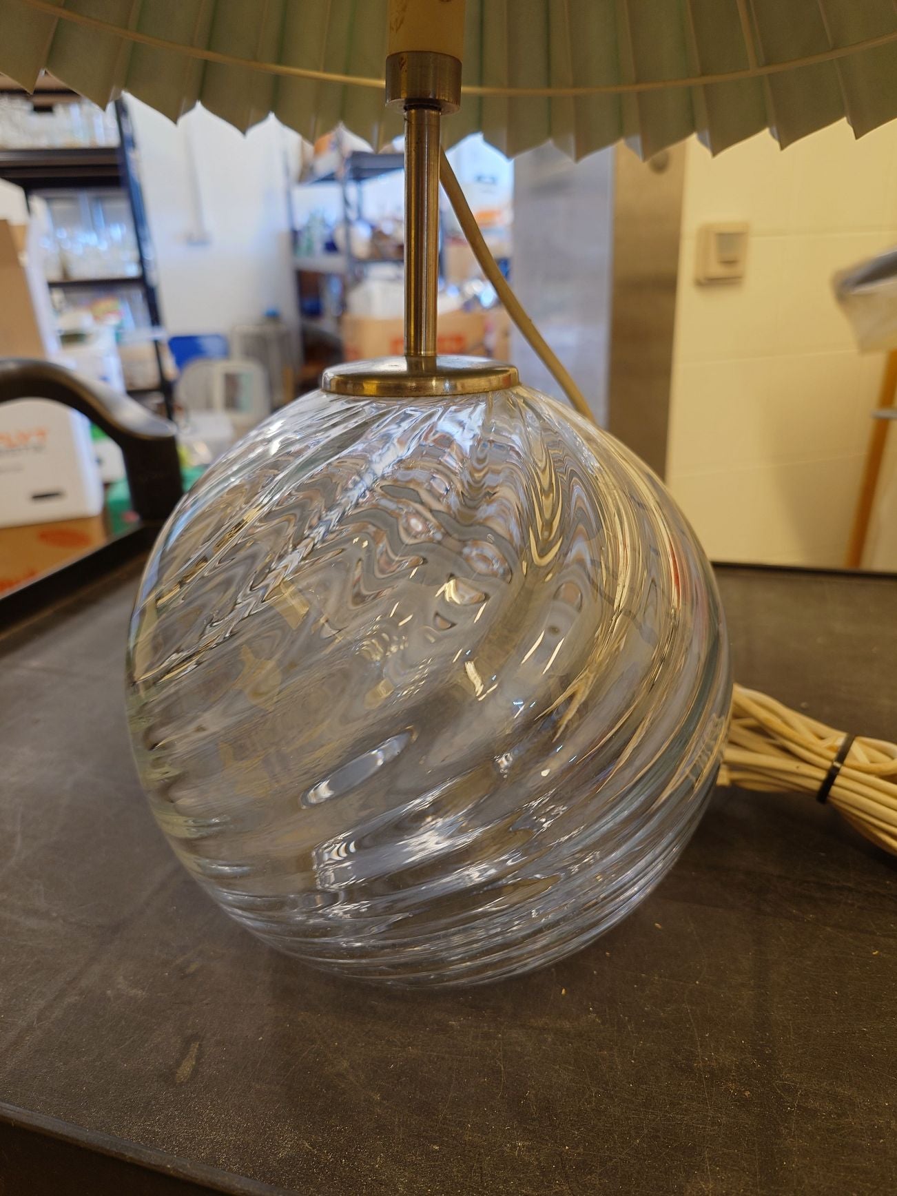 Glas bordlampe