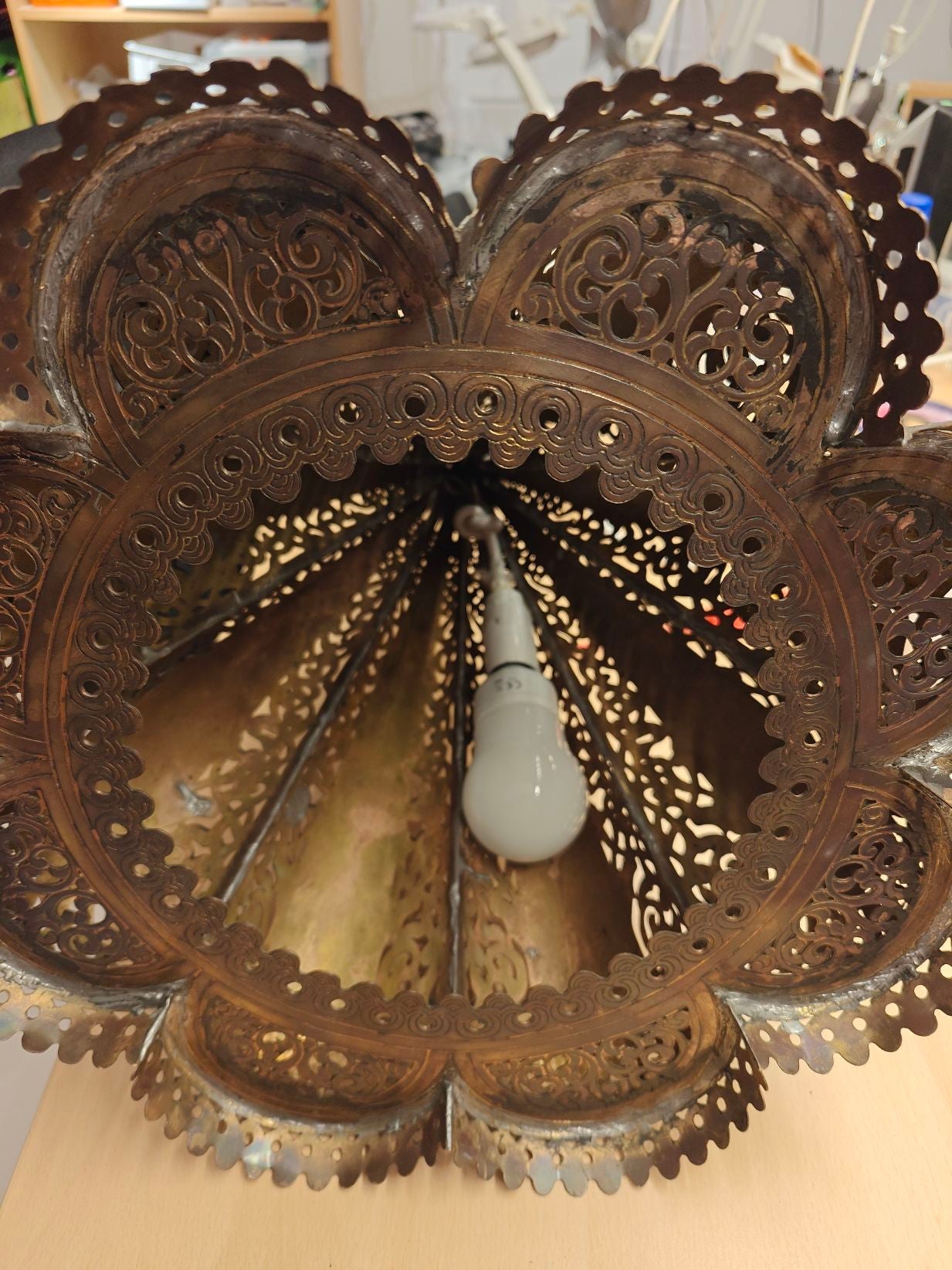 Messing lampe