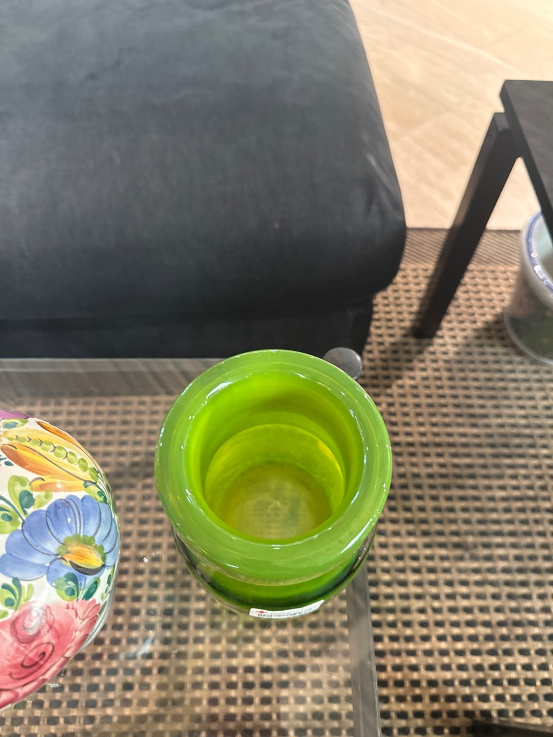 Glasvase grøn