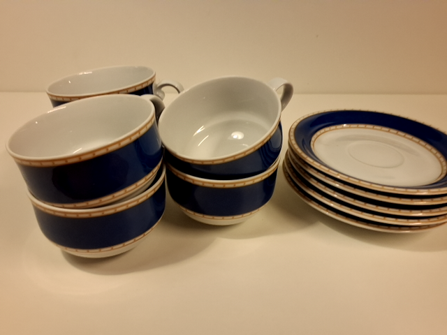 Royal Copenhagen Kaffekop med underkop Liselund serien
