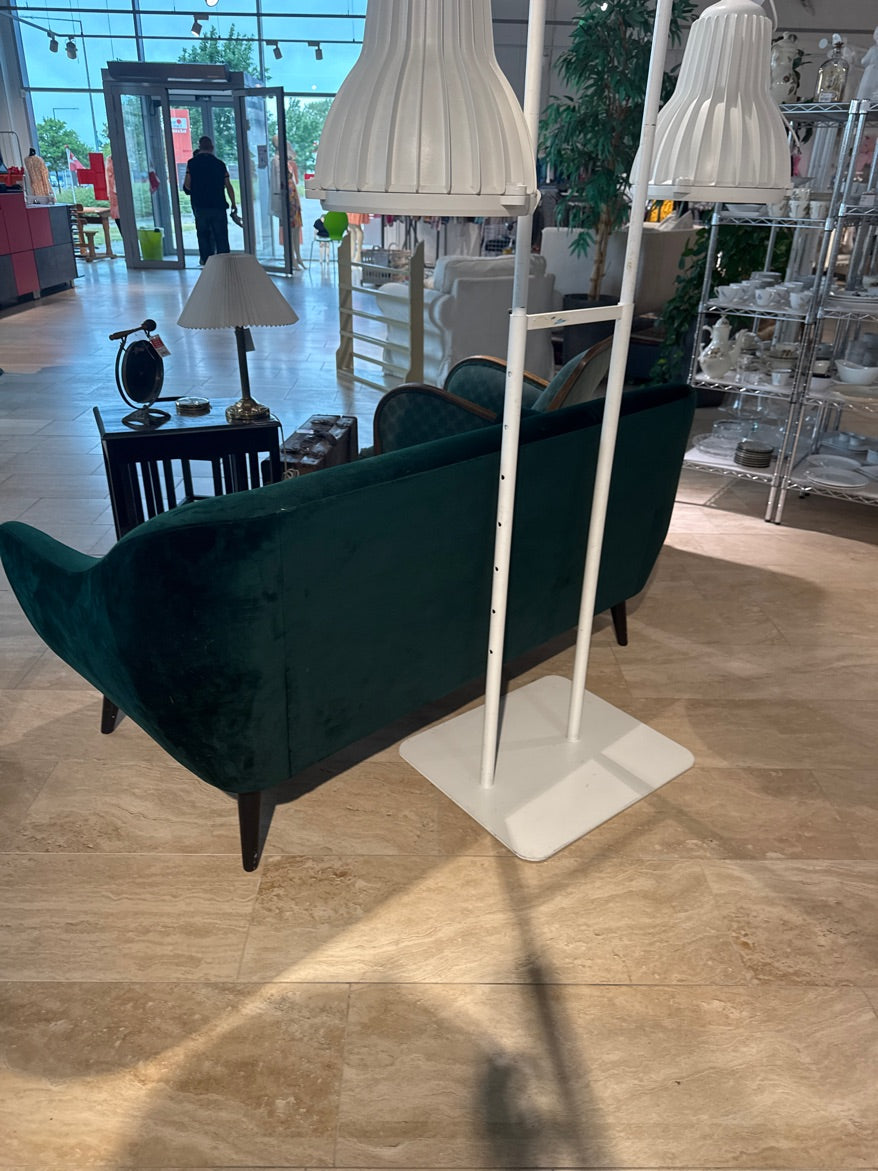 Grøn velour sofa
