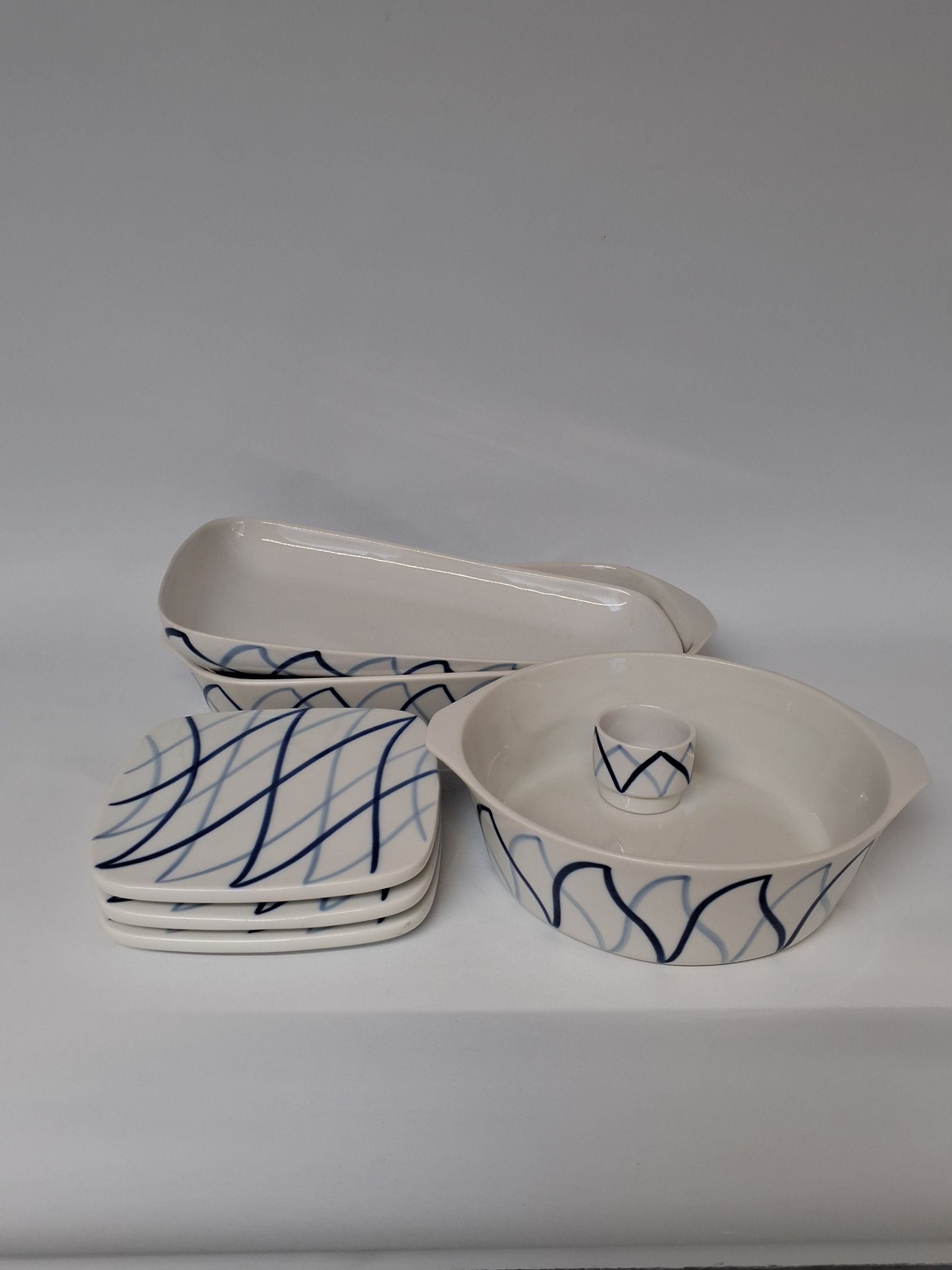 Lyngby Porcelæn - Harlekin/Blå Flamme