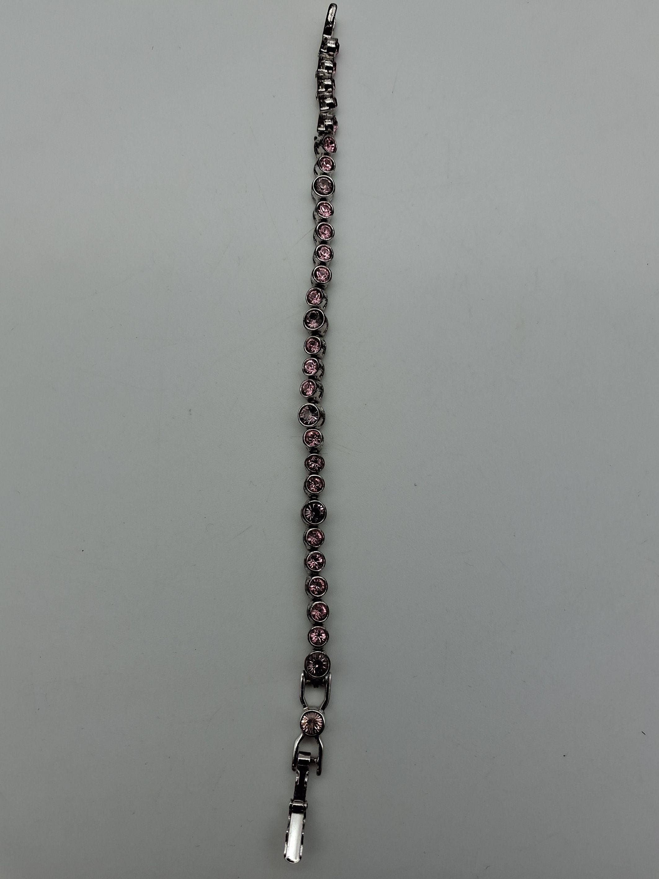 Swarowski lyserød armbånd