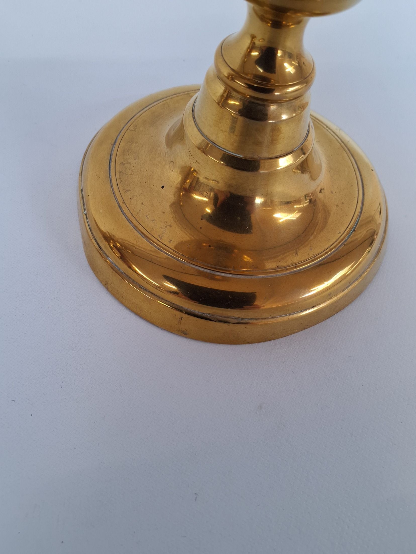Messing lysestager str. 22,5 cm (sæt)