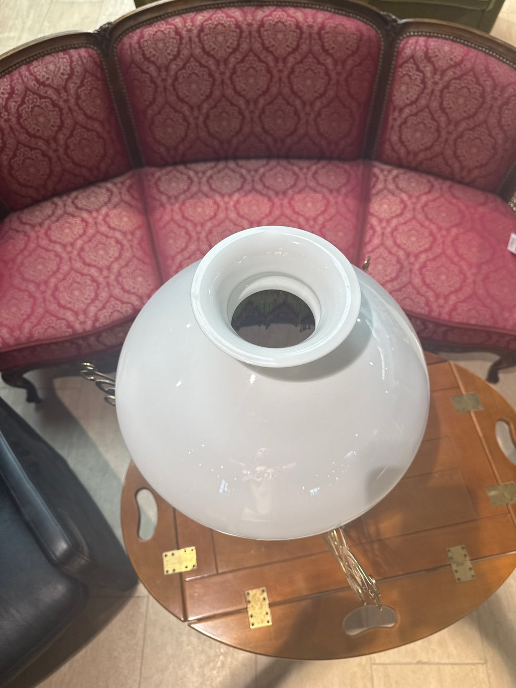 Lampe på metal fod