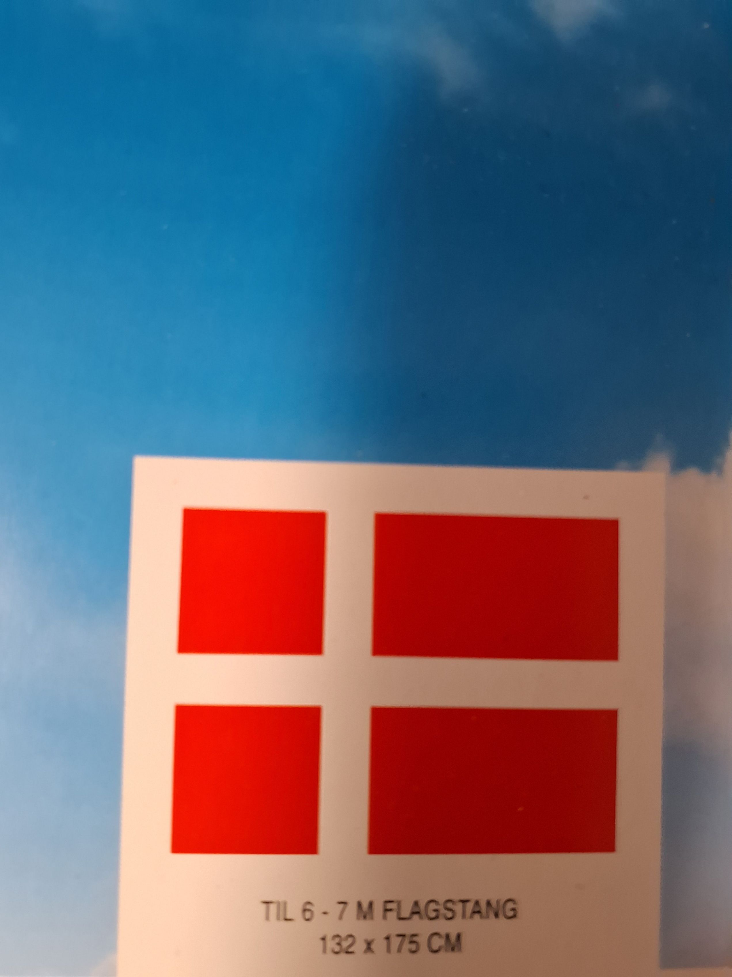 Dannebrogsflag til 6-7 m flagstang