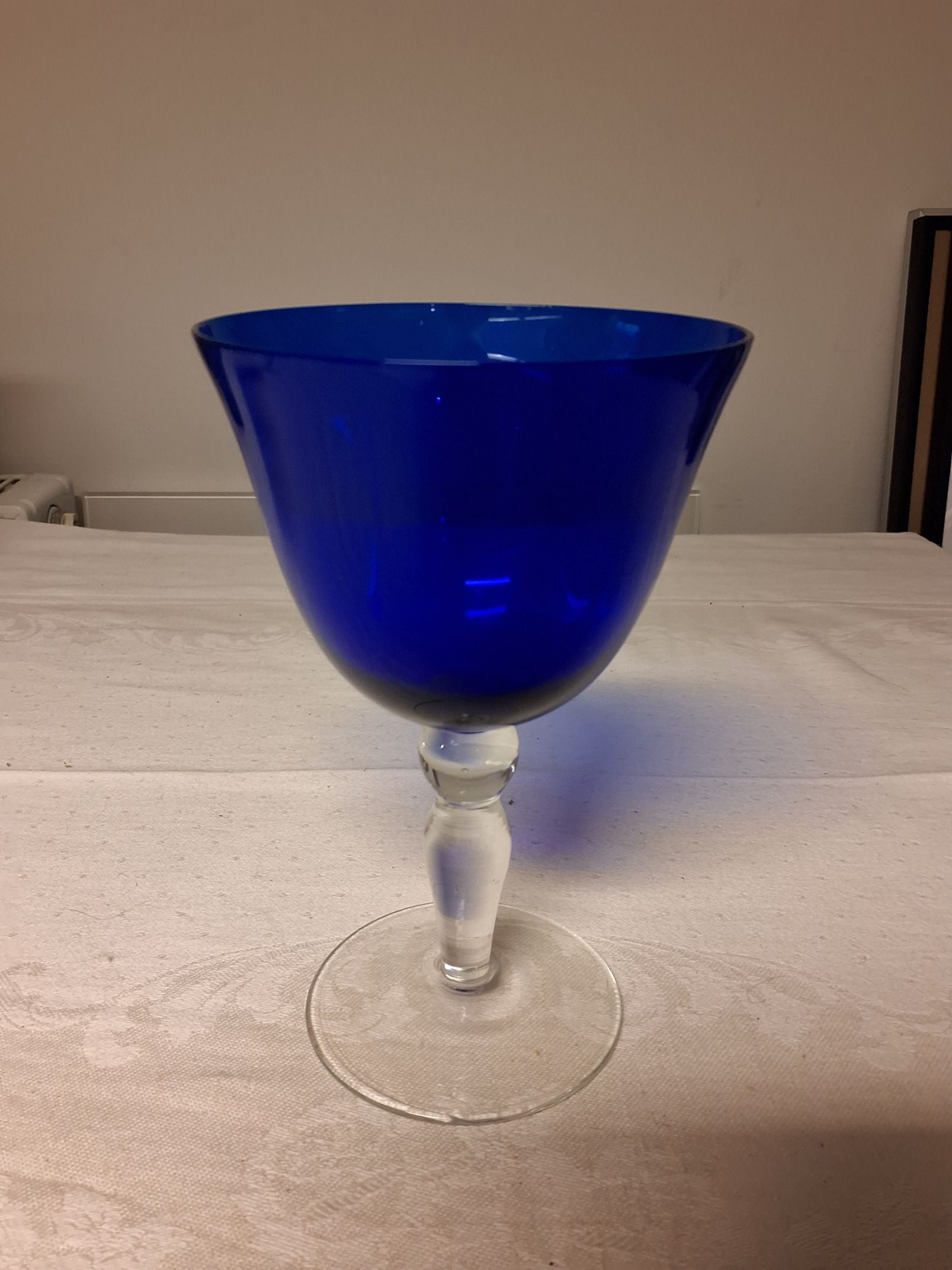 Blå glasskål
