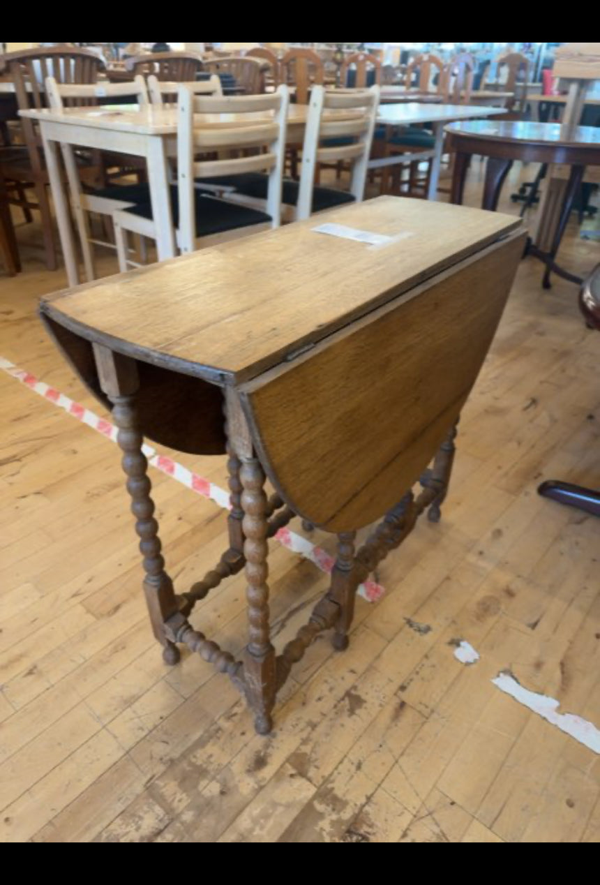 Engelsk klapbord - barokstil, egetræ