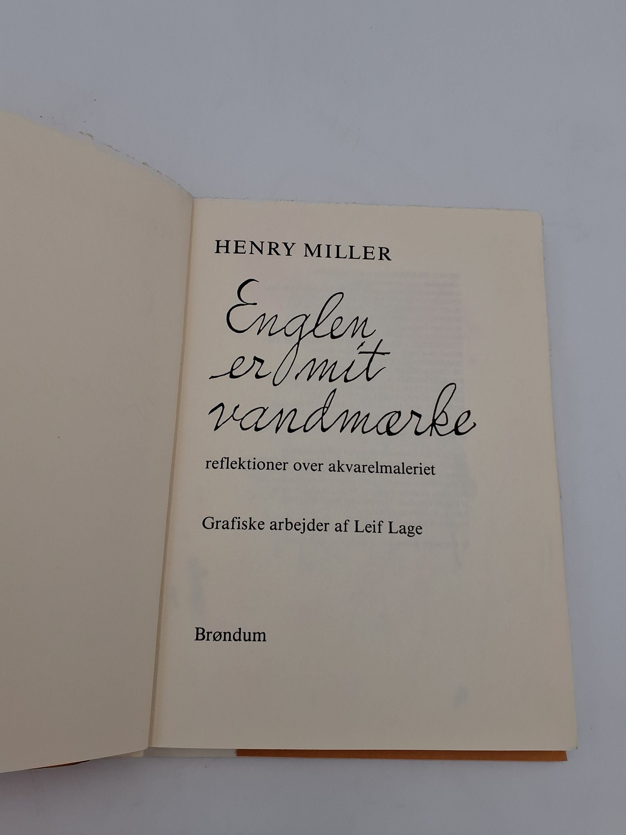 Englen er mit vandmærke af Henry Miller