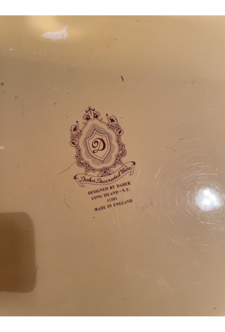Engelsk vintage metalbakke