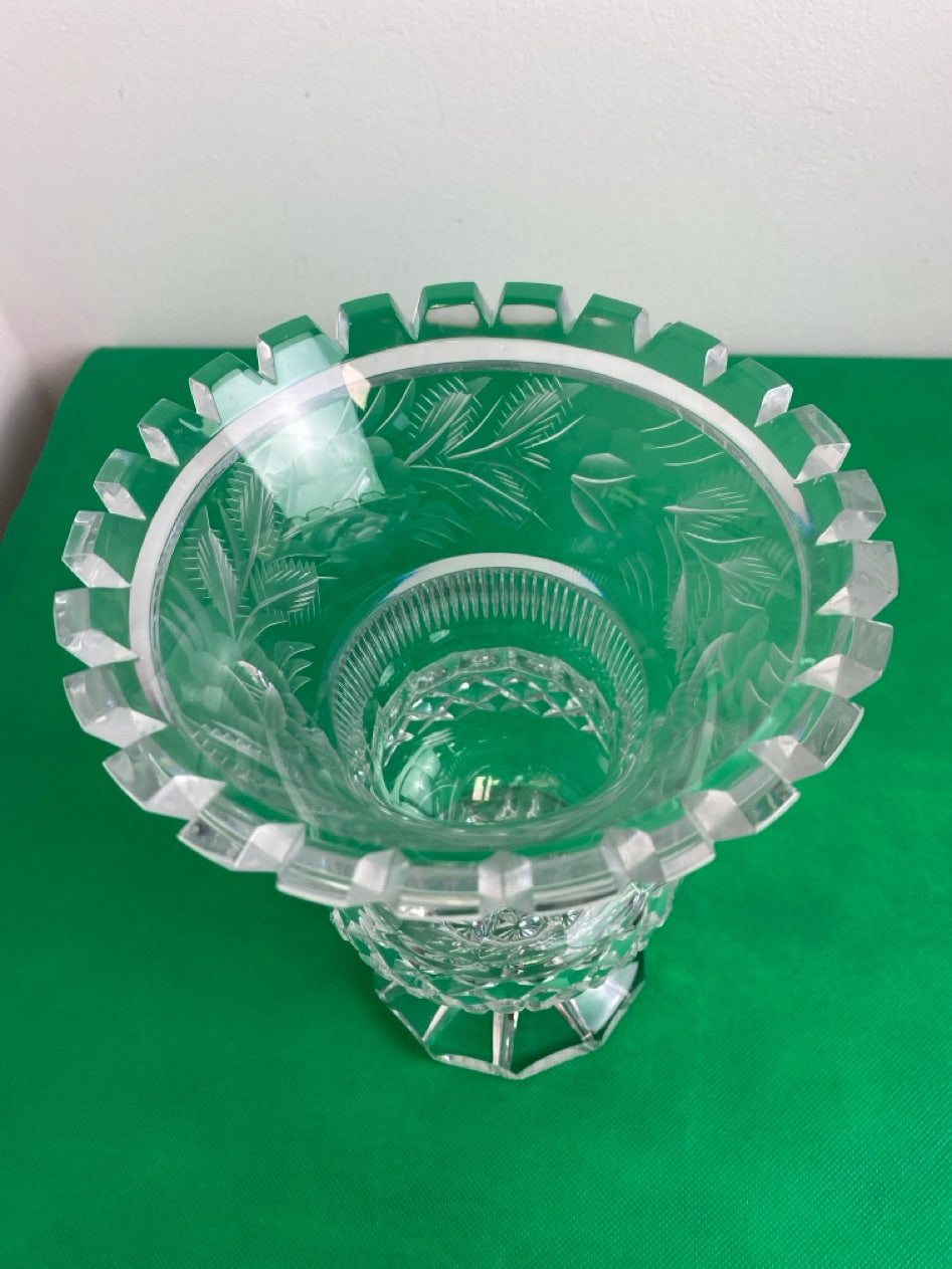 Høj Krystal Vase