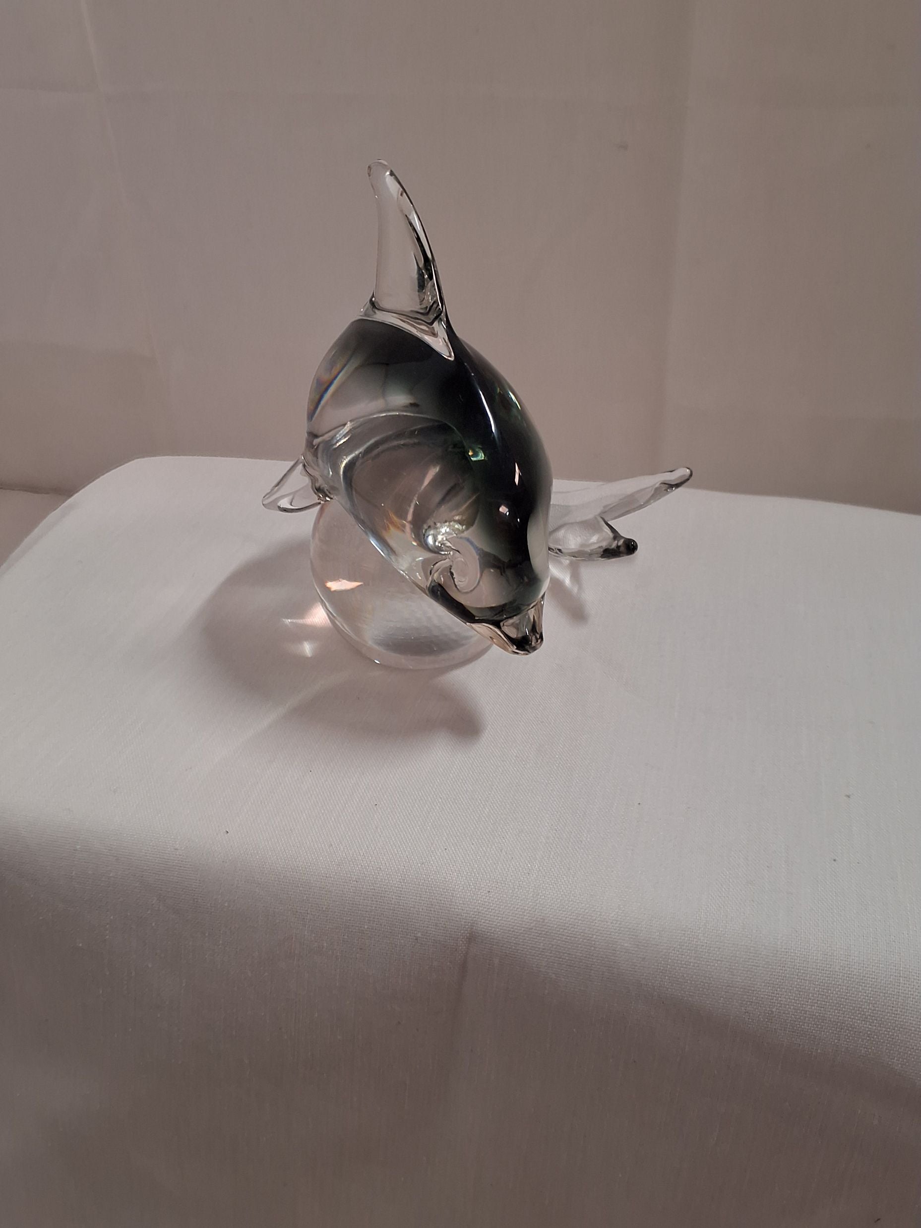 Delfin glasfigur