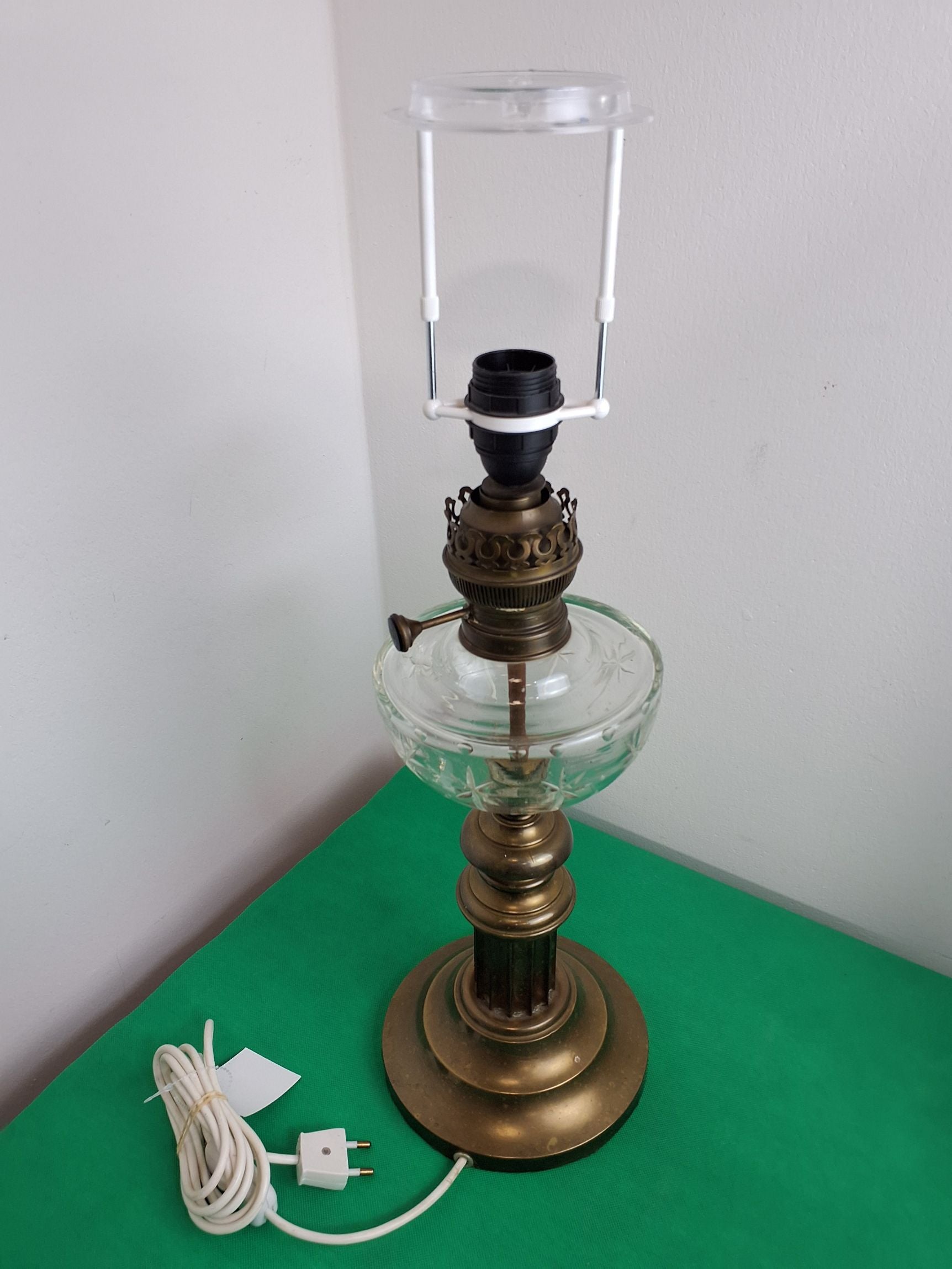 Vintage bordlampe tidligere petroleum