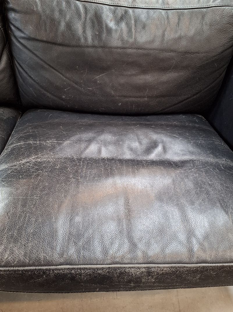 Klassisk dansk 2-pers. lædersofa