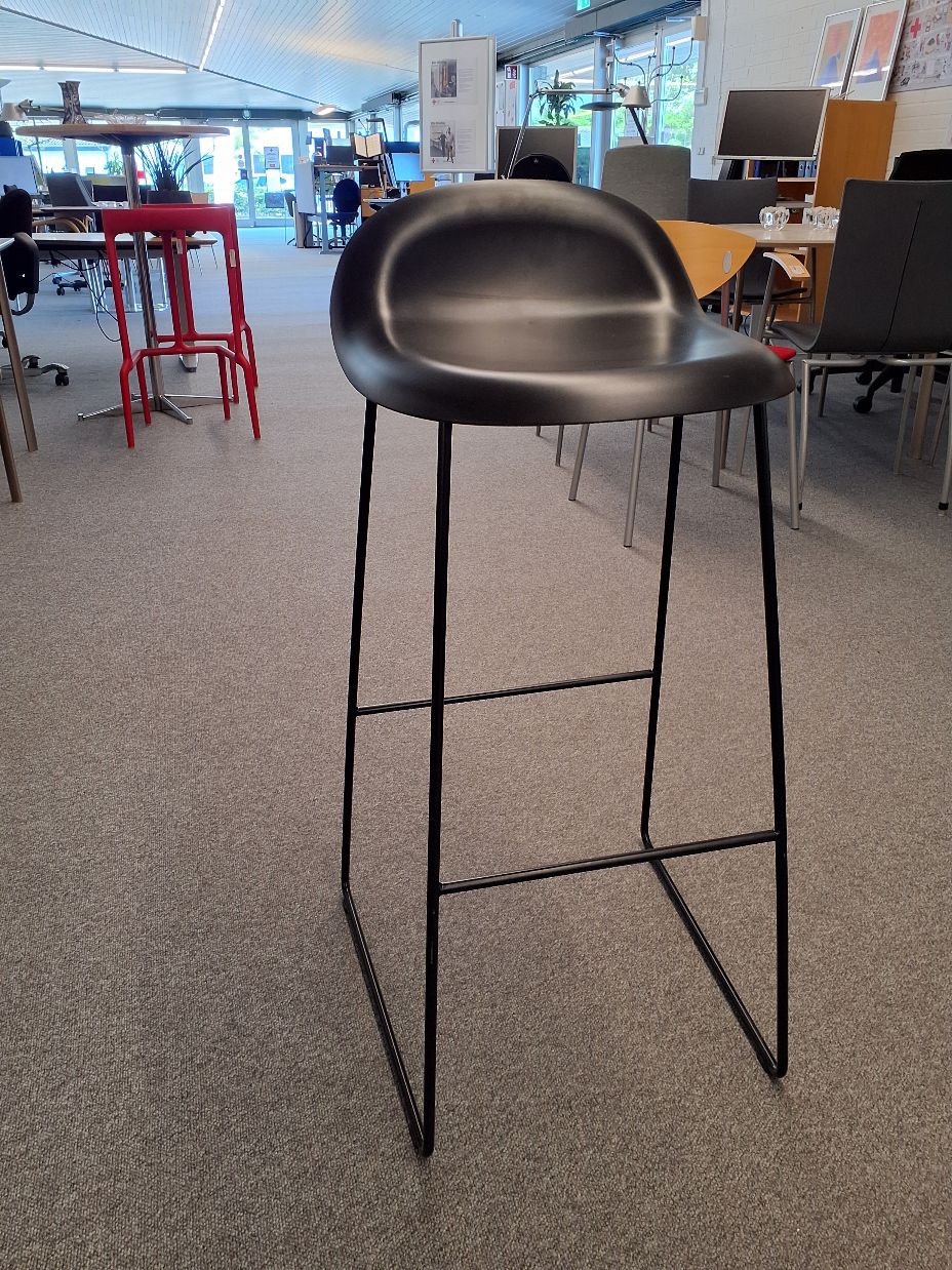 Barstol, høj sort - 6518