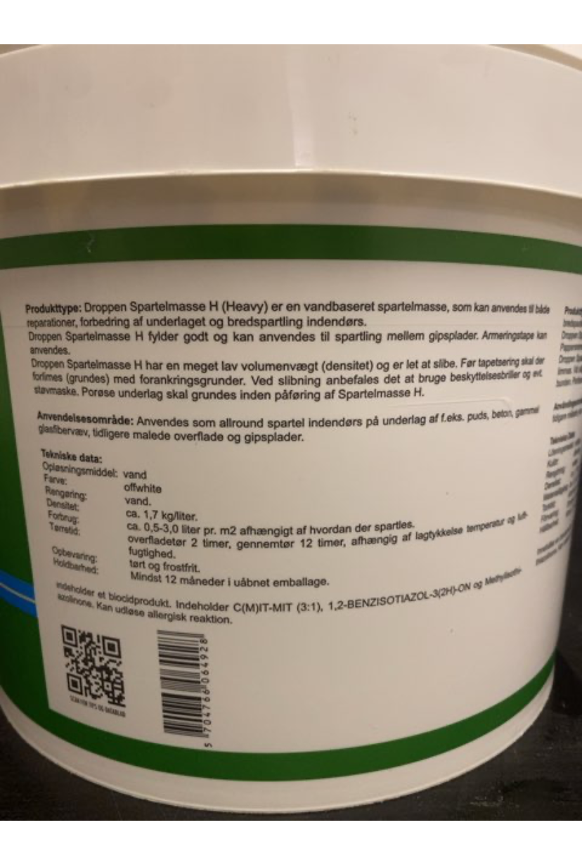 Droppen Spartelmasse 10 liter