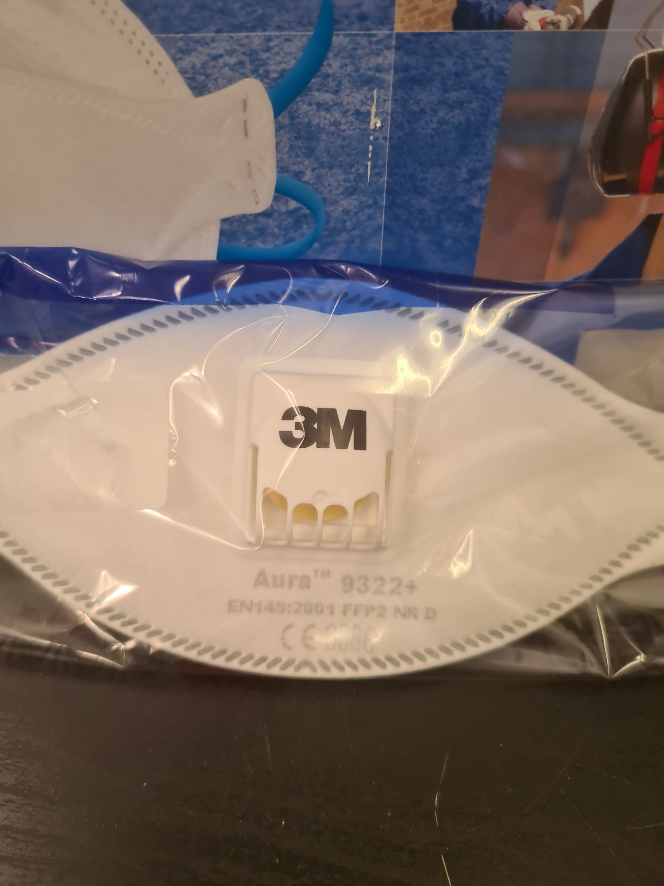 Støvmaske 3M med ventil.