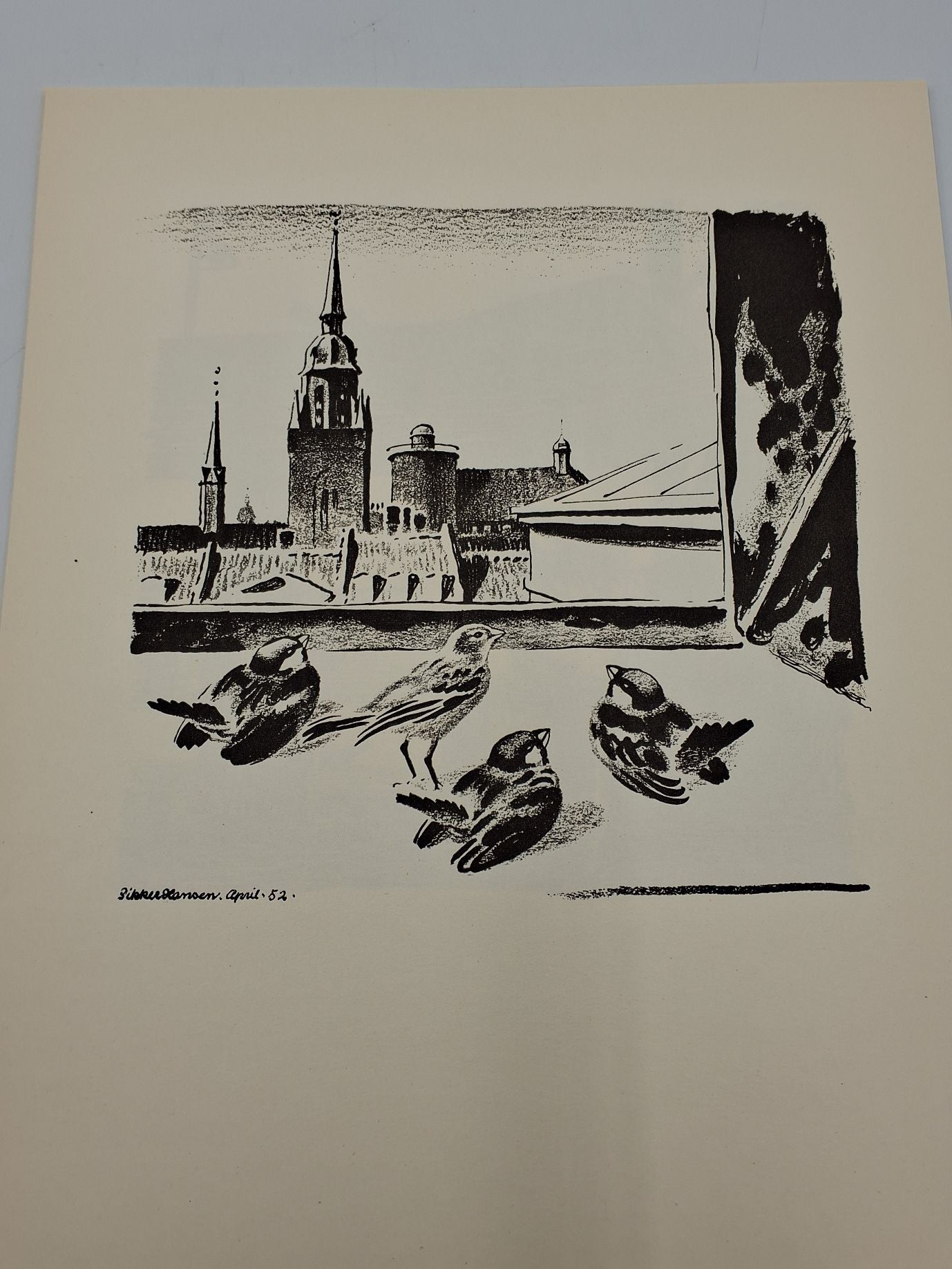 Sikker Hansen Nytårs hilsen Politikens redaktion 1956