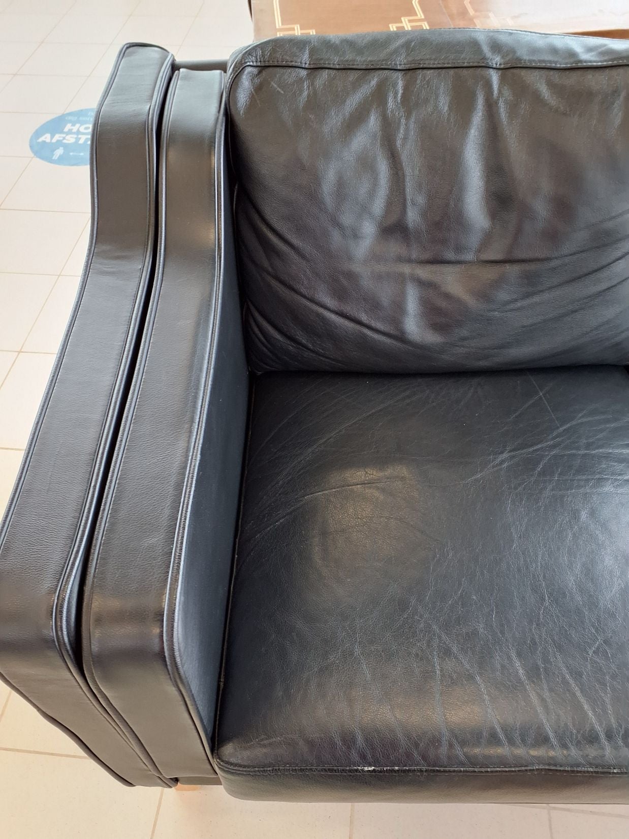 Claus Holm lædersofa 3 pers