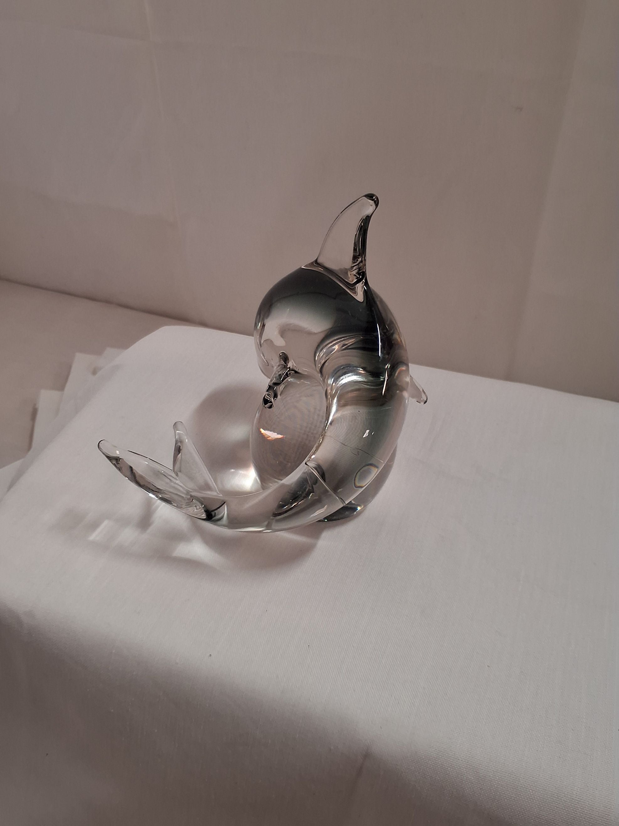 Delfin glasfigur