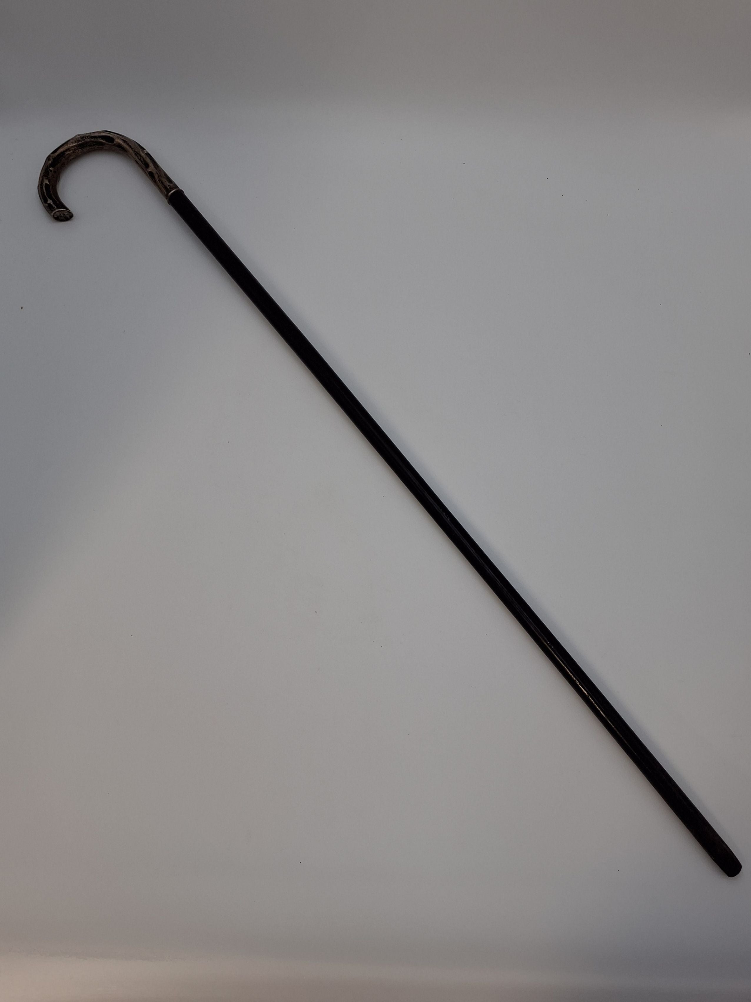 Elegant stok m/sølvhåndtag 85 cm
