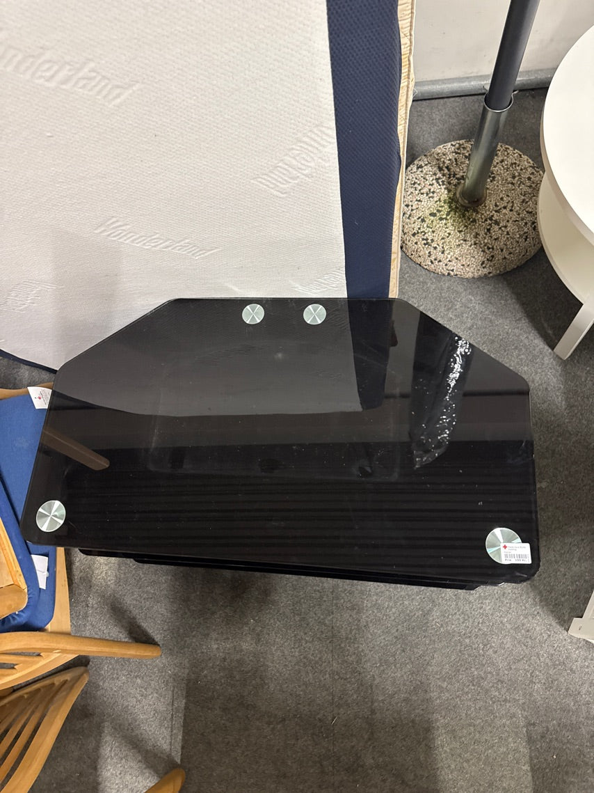 TV bord sort glas
