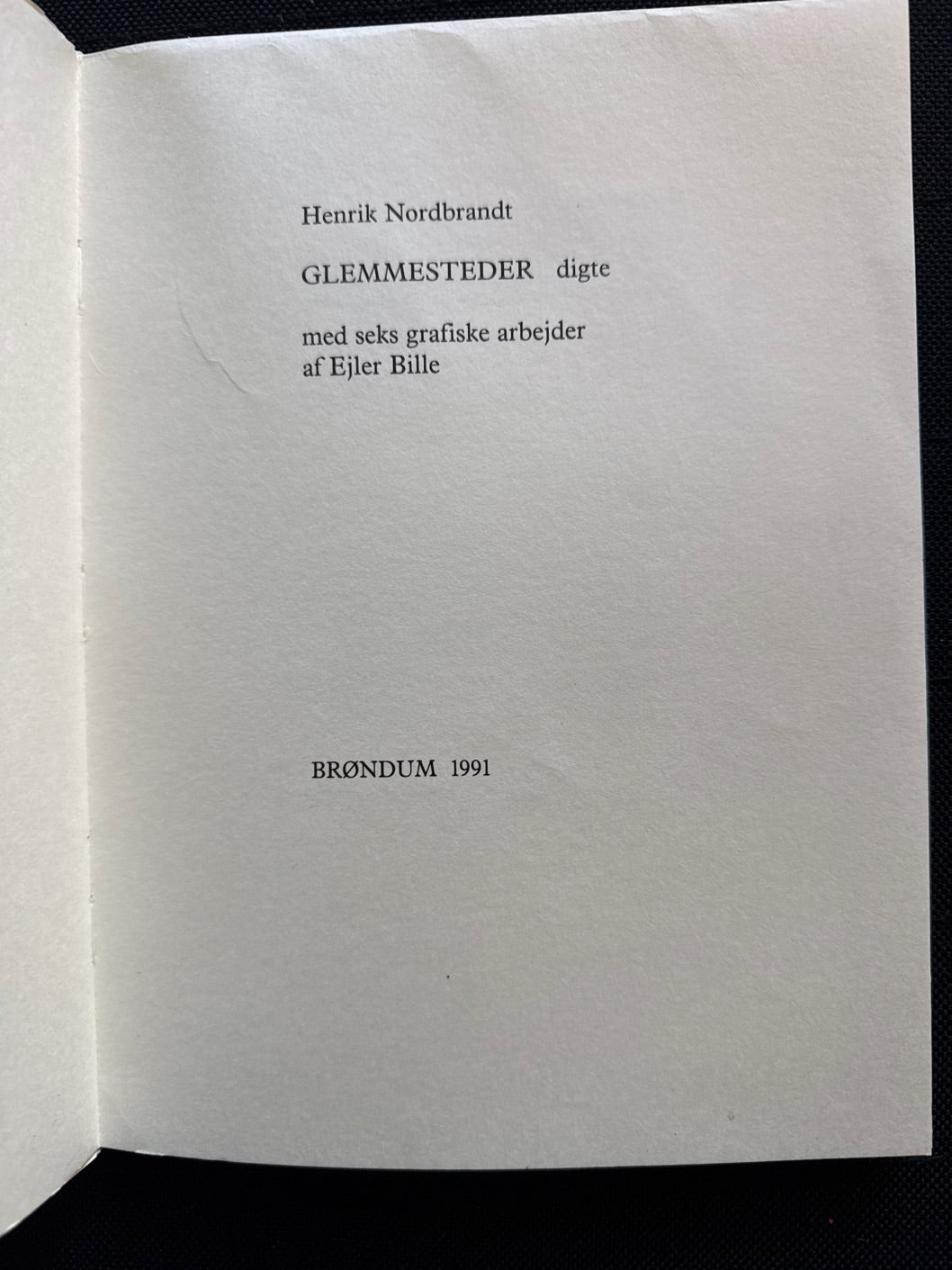 Henrik Nordbrandt: Glemmesteder