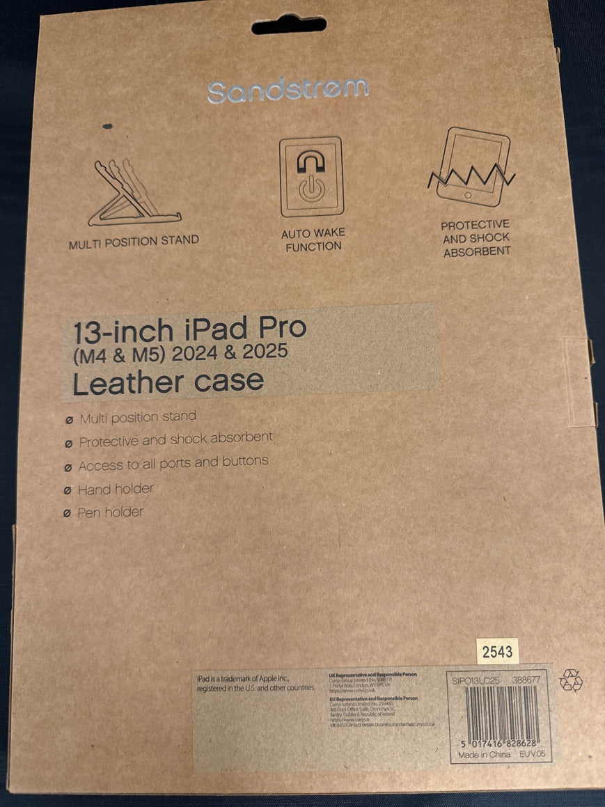 Sandstrøm iPad Pro 13" 2024 læderetui