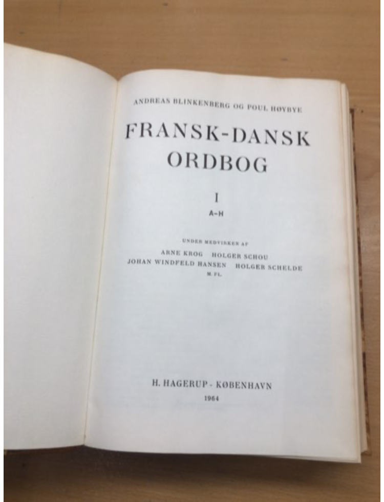Fransk-dansk ordbøger - 2 bind