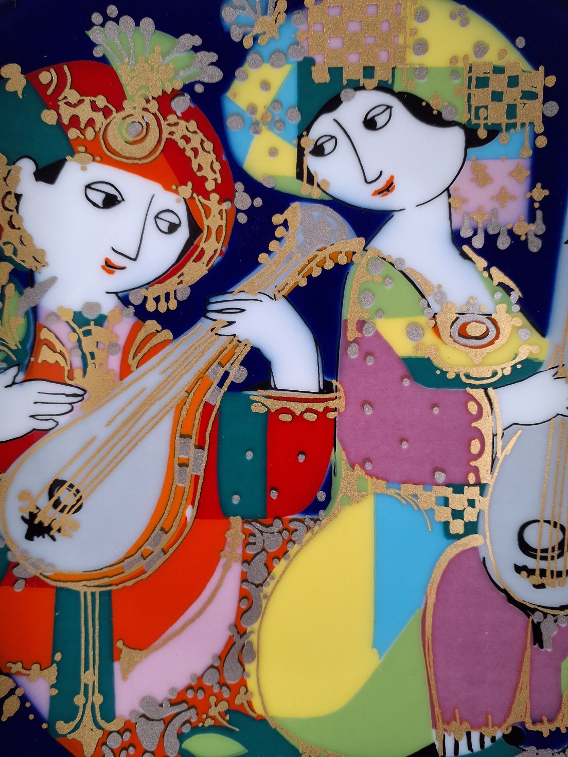 Platte Mandolinspieler 2 Wiinblad