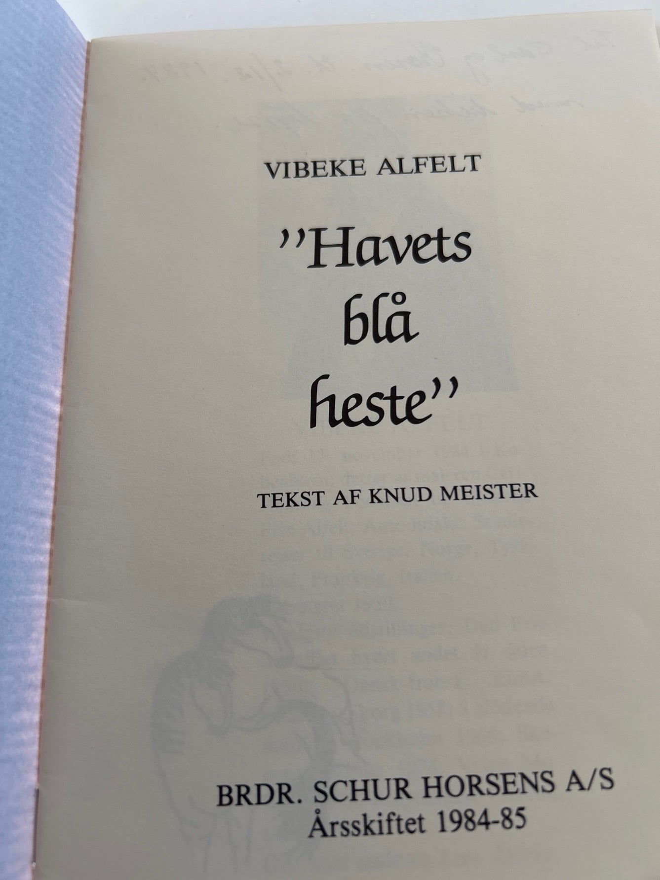 Havets blå heste af Vibeke Alfelt