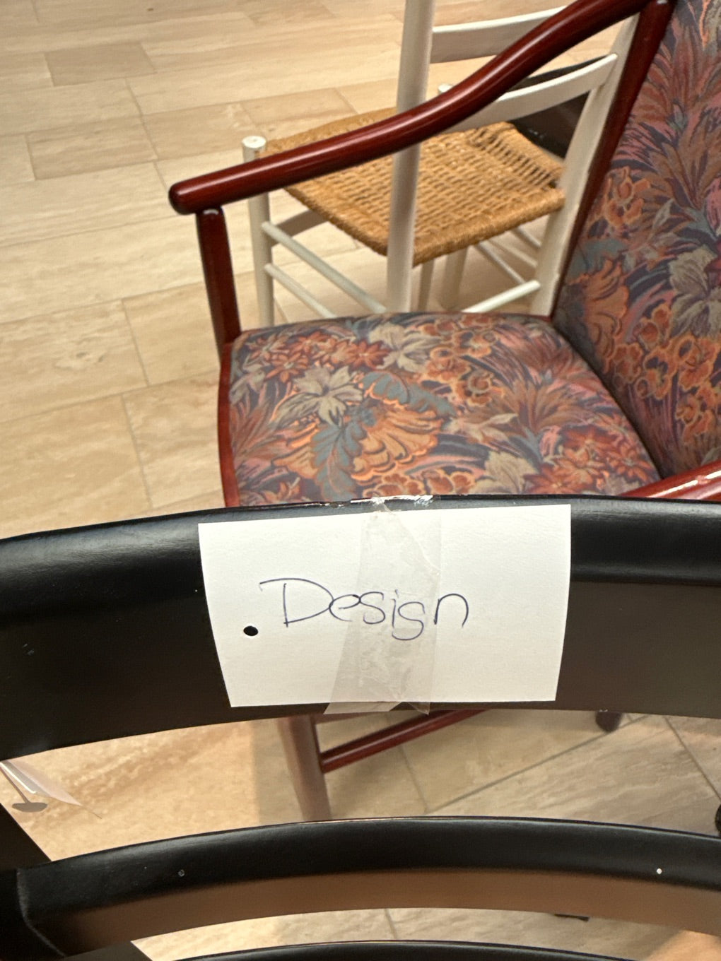Stol m. Flet design
