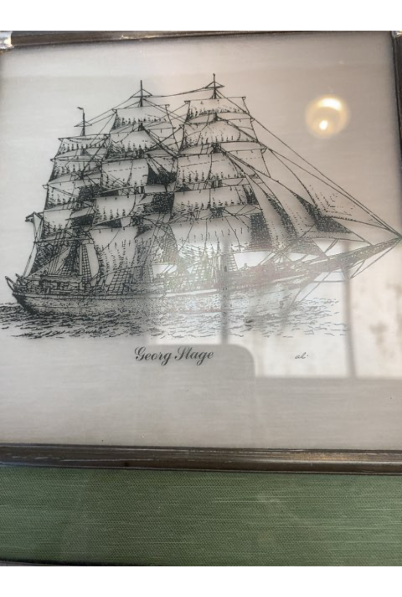 Blyinfattet billede Georg Stage