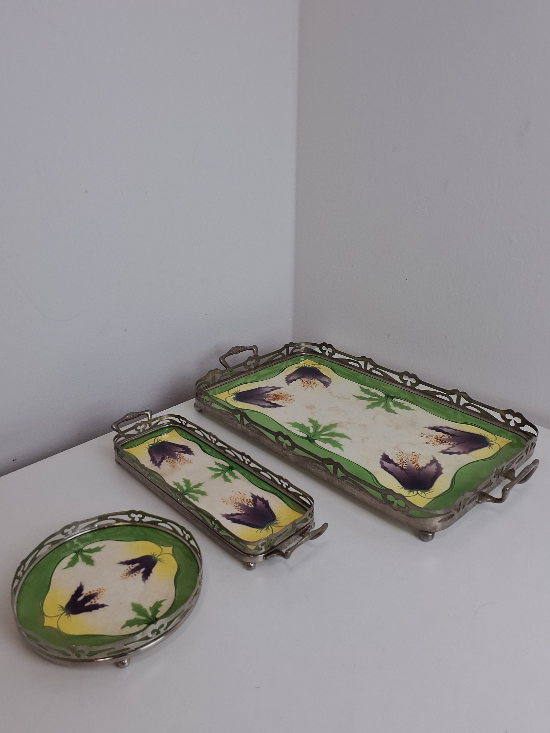 3 stk Art Nouvea bakker