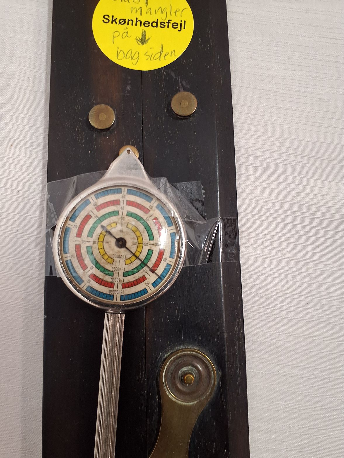 Vintage søkortlineal og kortmåler