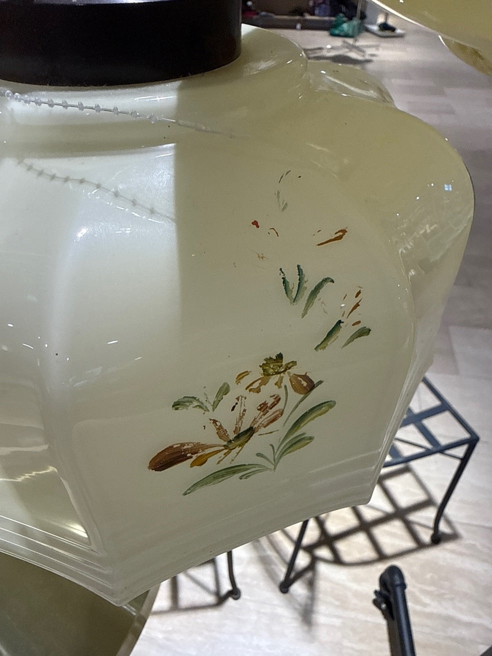 Lampeskærm med blomster