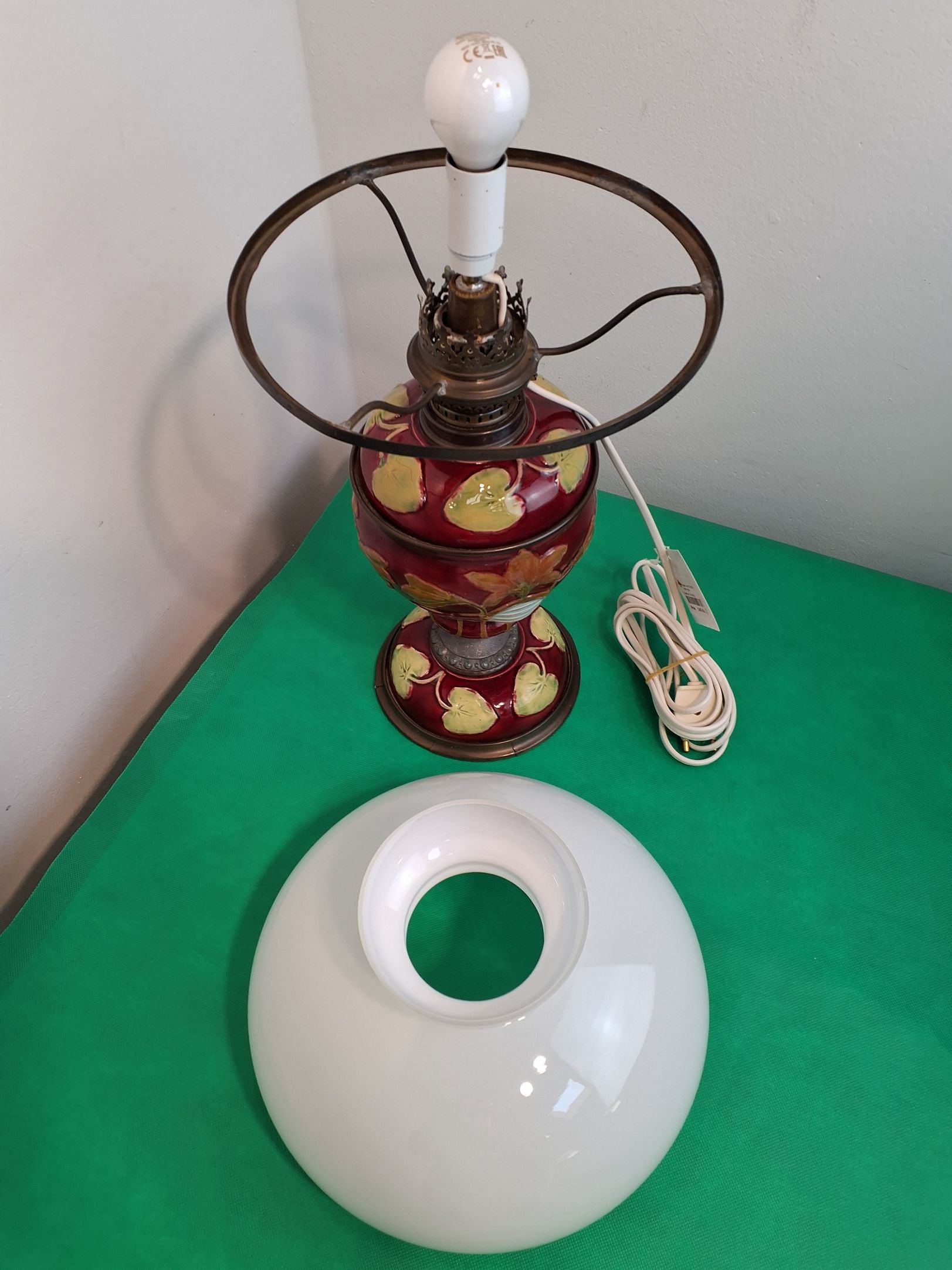 Vintage lampe grønne blade