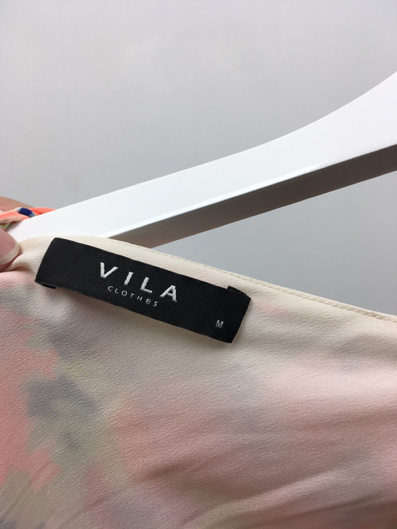 Vila pink blomstret kjole